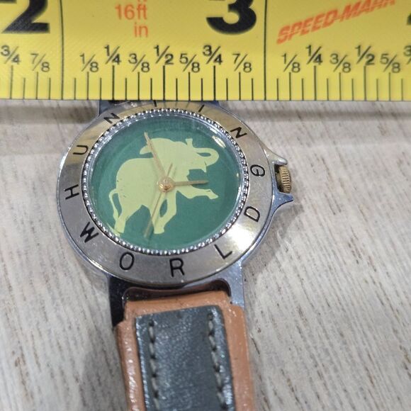 ? Hunting World Vintage Outdoor Watch with Elephant Inlay Rare! Works Great!! main image 8